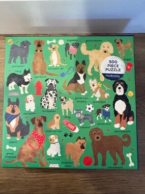 Mudpuppy Green Dog Breeds 500-Piece Puzzle